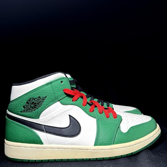 Size 12 - Nike Air Jordan 1 Mid Pine Green Men's Shoes